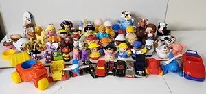 Huge Lot 65+ Fisher Price Little People & More Figurines Animals Matchbox Car - Picture 1 of 13