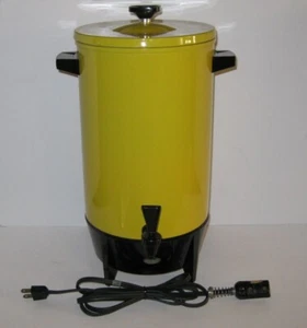 Penncrest 36-Cup Party Percolator Coffee Maker Retro Harvest Gold MCM #2159 - Picture 1 of 6