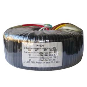 TOROID POWER TRANSFORMER 200W DUAL 24V+ DUAL 15V FOR L12 L20 L15D L15DX2 ETC - Picture 1 of 2