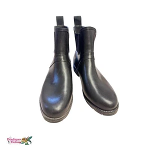 Cole Haan Waterproof Black Rain Boots Ankle Booties Women Size 9 - Picture 1 of 9