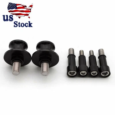 CNC For Kawasaki Ninja 300R EX300 2013-2014 10MM Swingarm Spool Sliders Black - Image 1 of 4