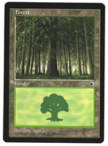 MTG Portal POR Forest #212 Vintage John Avon Artwork Large Center Unplayed - Picture 1 of 2