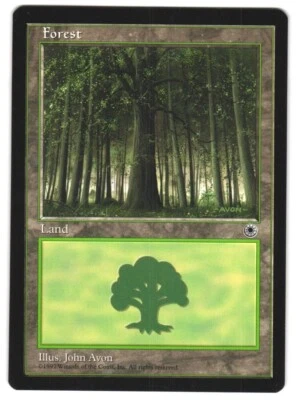 MTG Portal POR Forest #212 Vintage John Avon Artwork Large Center Unplayed - Image 1 of 2