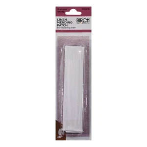 IRON ON Sheet Mender Birch Repair Fabric Linen Mending Applique Patch White - Picture 1 of 1