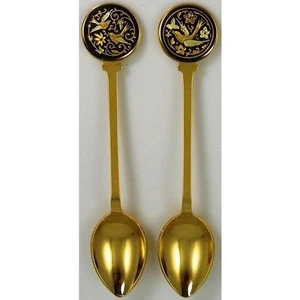 Damascene Gold Dove of Peace Decorative Collector Spoon by Midas of Toledo Spain - Picture 1 of 5