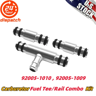 US For 1977-83 Kawasaki KZ1000 KZ650 CSR Carburetor Fuel Tee / Rail Combo Kit  - Image 1 of 4
