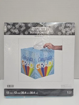 12in. X 12in. Creative Converting Rainbow Grad Card Box - Image 1 of 2