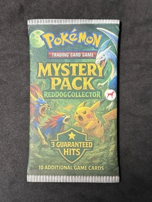 Pokemon TCG Mystery Pack Sealed Pack 10 Cards 3 Guaranteed Hits - Image 1 of 3