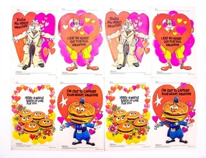 McDonalds Vintage Valentinstagskarten 1974 - 8 Karten - 2 komplette Blätter - Bild 1 von 4