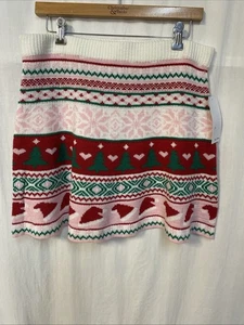 Juniors' Born Famous Fair Isle Christmas Skirt Size L - Picture 1 of 4