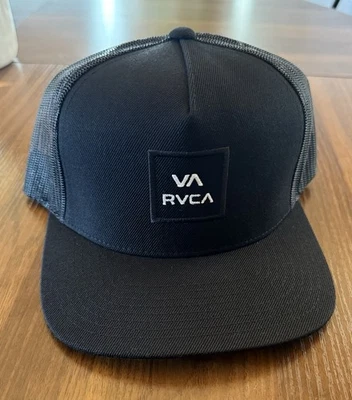 Gorra negra RVCA All the Way para hombre Snapback Trucker Foto 1 de 2