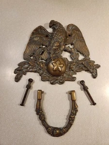 large antique brass eagle door knocker 10"×8" - Picture 1 of 4