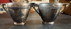 Forbes Silver Company Sahne und Zucker 3621 Set Silberteller Chippendale Muster - Bild 1 von 4