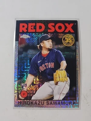2021 Topps 1986 Topps Chrome Silver Pack Hirokazu Sawamura Mojo Refractor 86C-46 - Image 1 of 2