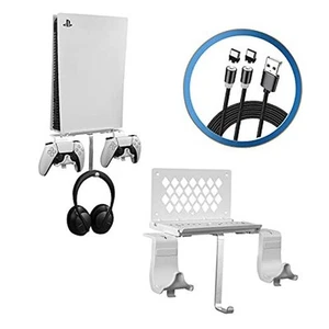 PS5 Wall Mount, PS5 Wall Mount Kit with 2 Detachable Controller Holder and - Picture 1 of 7