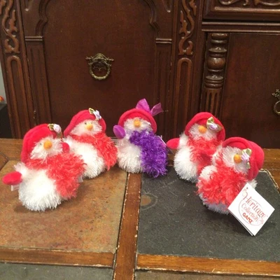 Ganz Heritage Snowbelle Plush Snowman 4" Tall Lady in Red LOT OF 5- Snowbella - Image 1 of 4