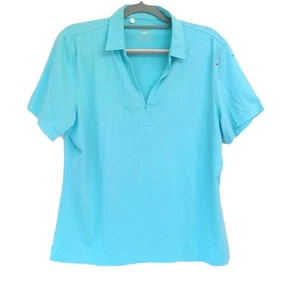 MONTEREY CLUB L XL Golf Polo Active Shirt 1/4 Zip Blu Performance Stoppino Umidità - Foto 1 di 3