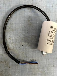 Motorkondensator Anlaufkondensator 16 uF - Kondensator 16 µF mit Kabel, Neu - Bild 1 von 3