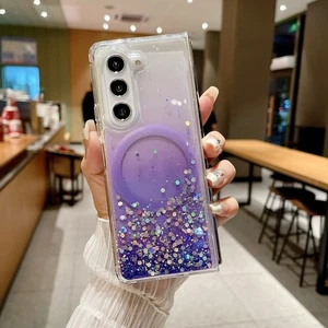 Bling Glitter TPU Shockproof Case For Samsung Galaxy Z Fold 7 6 5 4 3 Magnetic - Picture 1 of 20