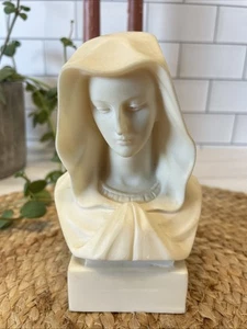Bust Sculpture Figurine Our Lady Madonna Virgin Mary Pegasus Made In Greece 5.5” - Picture 1 of 5