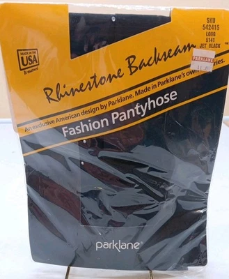 Pantimedias de Colección Parklane Largas 5'6"/5'8" Estrás Negro Jet EE. UU. Foto 1 de 4