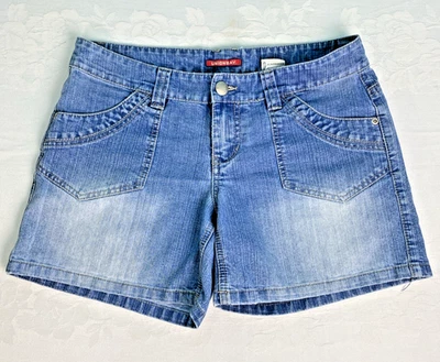 Union Bay Stretch Med. Años 90 Y2K Vintage Pantalones cortos de mezclilla de tiro bajo lavado talla 11 Jr. Foto 1 de 4