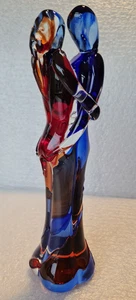 Signed Badioli Murano Art Glass Lovers, Embracing Couple Layered Technique - Picture 1 of 24