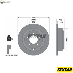 2x BRAKE DISC 92244403 FOR KIA G6CU 3.5L 6cyl OPIRUS - Picture 1 of 9