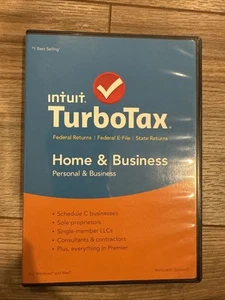 Intuit TurboTax 2015 Home & Business CD Federal State Wondows And Mac - Picture 1 of 12