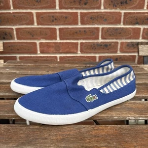 Lacoste Mens Marice Espadrilles Canvas Slip On Shoes Blue Size UK 8 - Imagen 1 de 5