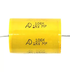 2pc MPT Metallized Polypropylene Film Capacitor 10uF 1KV 1000V K ±10% Axial AID - Picture 1 of 3