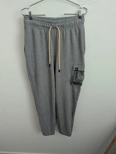 Nike Air Jordan Pants Mens Size M Grey Cotton Sweatpants Jumpman Logo Adults - Picture 1 of 8