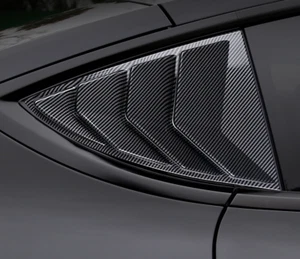 Side Window Louver Shutter Cover Trim For Tesla Model Y 2020-2023 Carbon Fiber - Picture 1 of 5