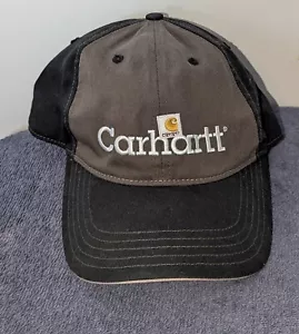 Vintage Carhartt Strapback Hat Mens One Size Green Black Cotton Spellout Logo - Picture 1 of 6