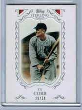 2009 Topps Sterling Ty Cobb White Framed Base #'ed 29/50
