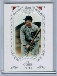 2009 Topps Sterling Ty Cobb White Framed Base #'ed 29/50