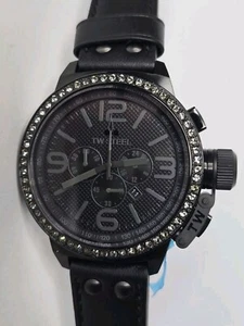 TW Steel Canteen Quartz Men's Chronograph Watch 50mm Black - Picture 1 of 6