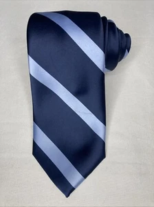 Nautica necktie men's blue striped polyester tie - Picture 1 of 5