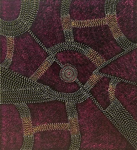 ROSEANNE MORTON PETYARRE "Bush Seeds" Signed Acrylic on Canvas 93cm x 85cm - Picture 1 of 4