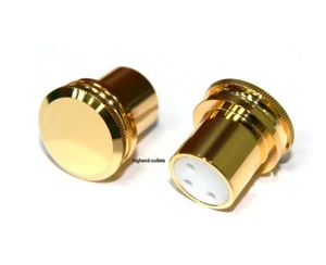 1x Female-XLR Cap Abschlusskappe vergoldet Noise-Stopper caps NEW - Picture 1 of 7