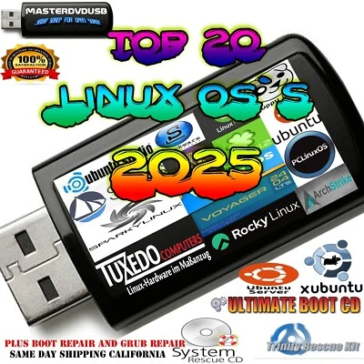 Linux OS Top 20 Multi-Boot USB 2025 - Compilación definitiva de sistema operativo y herramientas Linux Foto 1 de 4