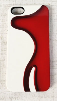 Cubierta rígida para teléfono iPhone 5 blanco y rojo diseño gráfico ¡¡NUEVA SIN CAJA!!! Foto 1 de 2