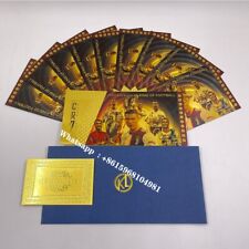 10pc Football Star Cristiano Ronaldo Ticket gold banknote for fans gift