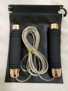 Jump Skipping Rope Boxing Training clear PVC speed exercise sport.Black-bronze - Picture 1 of 6
