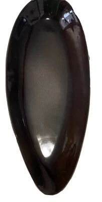 Crate&Barrel Brown Oval Serving tray Great Condition Some Imperfections on Glaze - Image 1 of 4