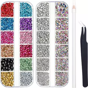 4488 Stück Nailart Strasssteine Kristall Flatback Strasssteine mit Strass - Bild 1 von 12