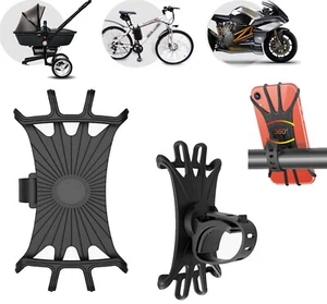 Universal Handy Halterung Fahrrad Motorrad Kinderwagen Scooter Smartphone Halter - Bild 1 von 7
