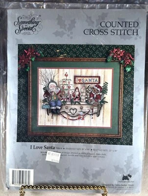 Kit de punto de cruz contado estampado especial Something 50608 I Love Santa Hobby Foto 1 de 4