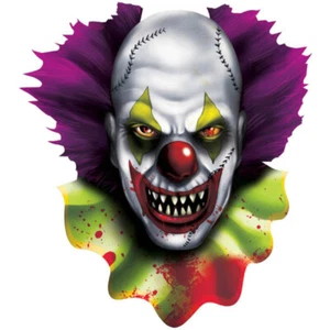 Halloween Party Supplies Clown Cardboard Cutout Decoration Creepy Carnival - Picture 1 of 1