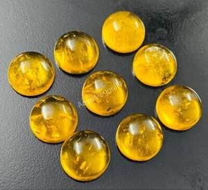 Natürlicher Baltischer Bernstein Rund Cabochon Lose Kalibriert Edelstein 3mm-20mm - Bild 1 von 2